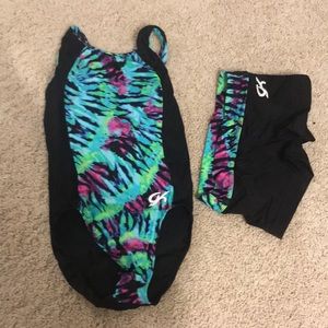 Leotard and shorts